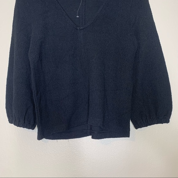 NEW Madewell Black Full Sleeve V Neck 3/4 Sleeve Top XXS - Picture 8 of 12